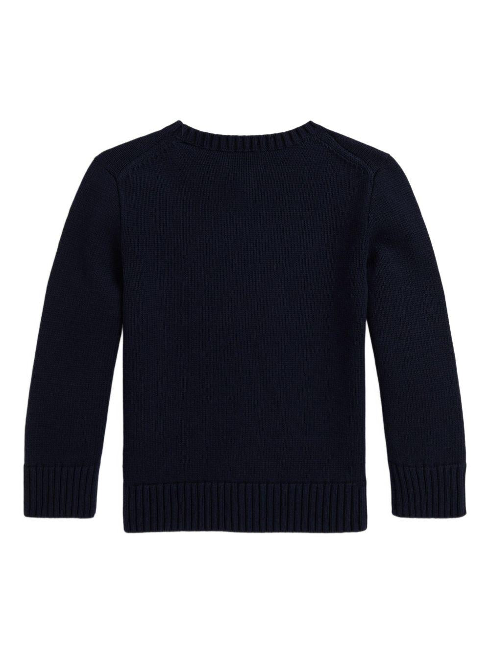 Maglione per Polo Ralph Lauren Kids blu con motivo cane - Rubino Kids