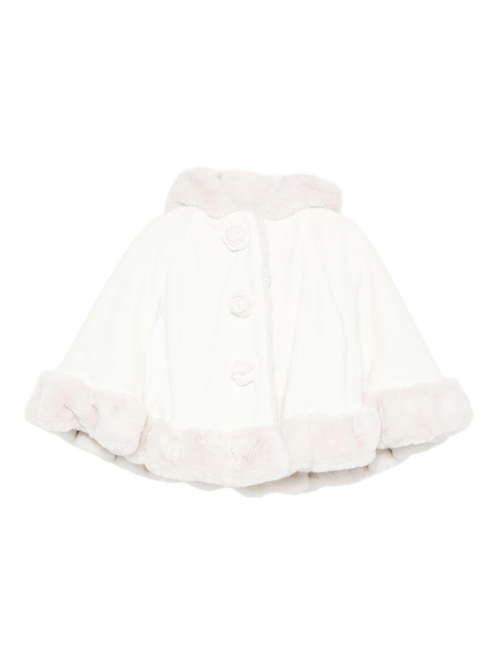 Mantella per neonata La Stupenderia bianca con chiusura a bottoni - Rubino Kids