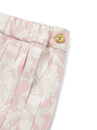 Minigonna con stampa Barocco per neonato Versace Kids rosa con vita elasticizzata - Rubino Kids
