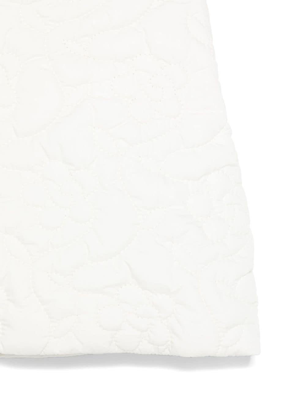 Minigonna matelassé per bambina Il Gufo bianco con motivo a fiori - Rubino Kids