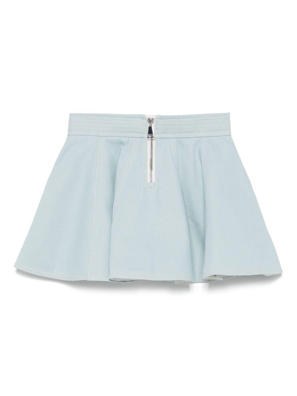 Minigonna per bambina Moncler Enfant azzurro modello svasato - Rubino Kids