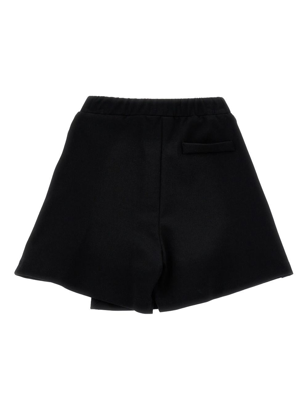 Minigonna per bambina Monnalisa nera con design svasato - Rubino Kids