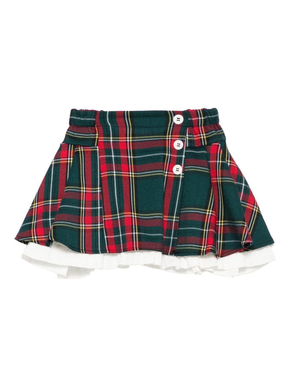 Minigonna per neonata La Stupenderia multicolore con motivo a quadri - Rubino Kids