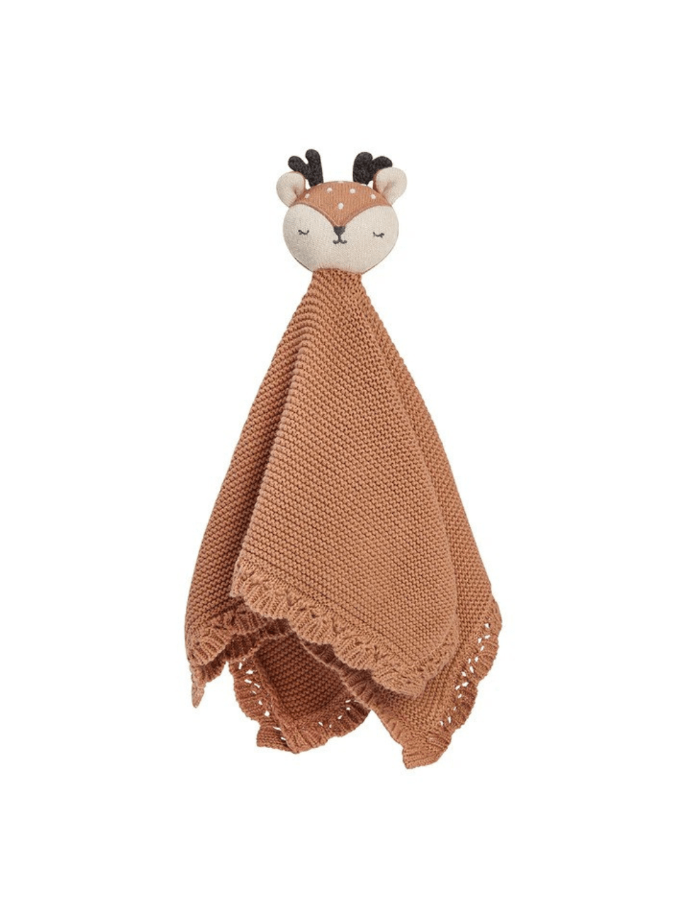 Panno per coccole per neonati Avery Row marrone con dettaglio cerbiatto - Rubino Kids