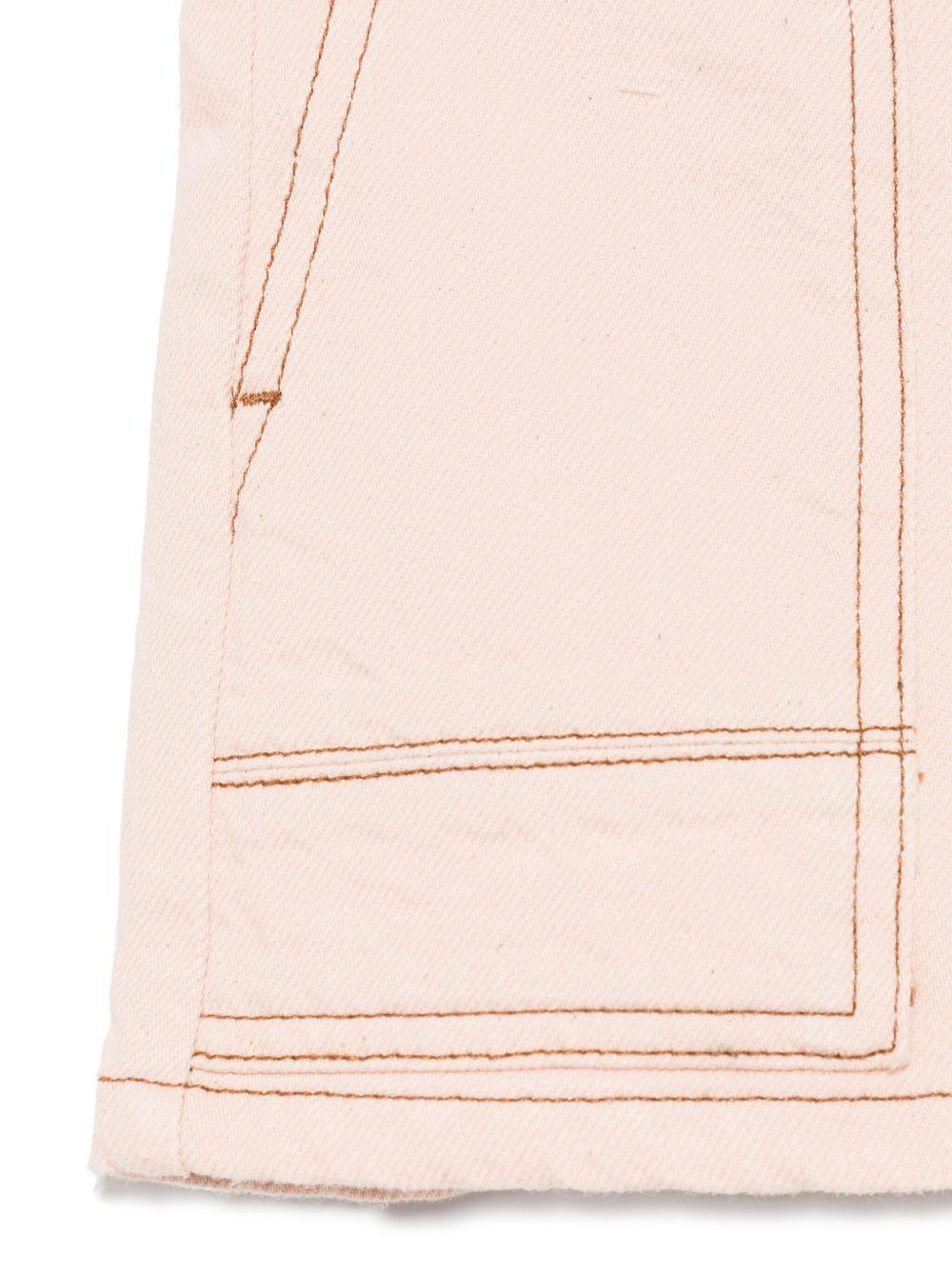 Pantaloncini di jeans per bambina Bonpoint rosa con passanti - Rubino Kids