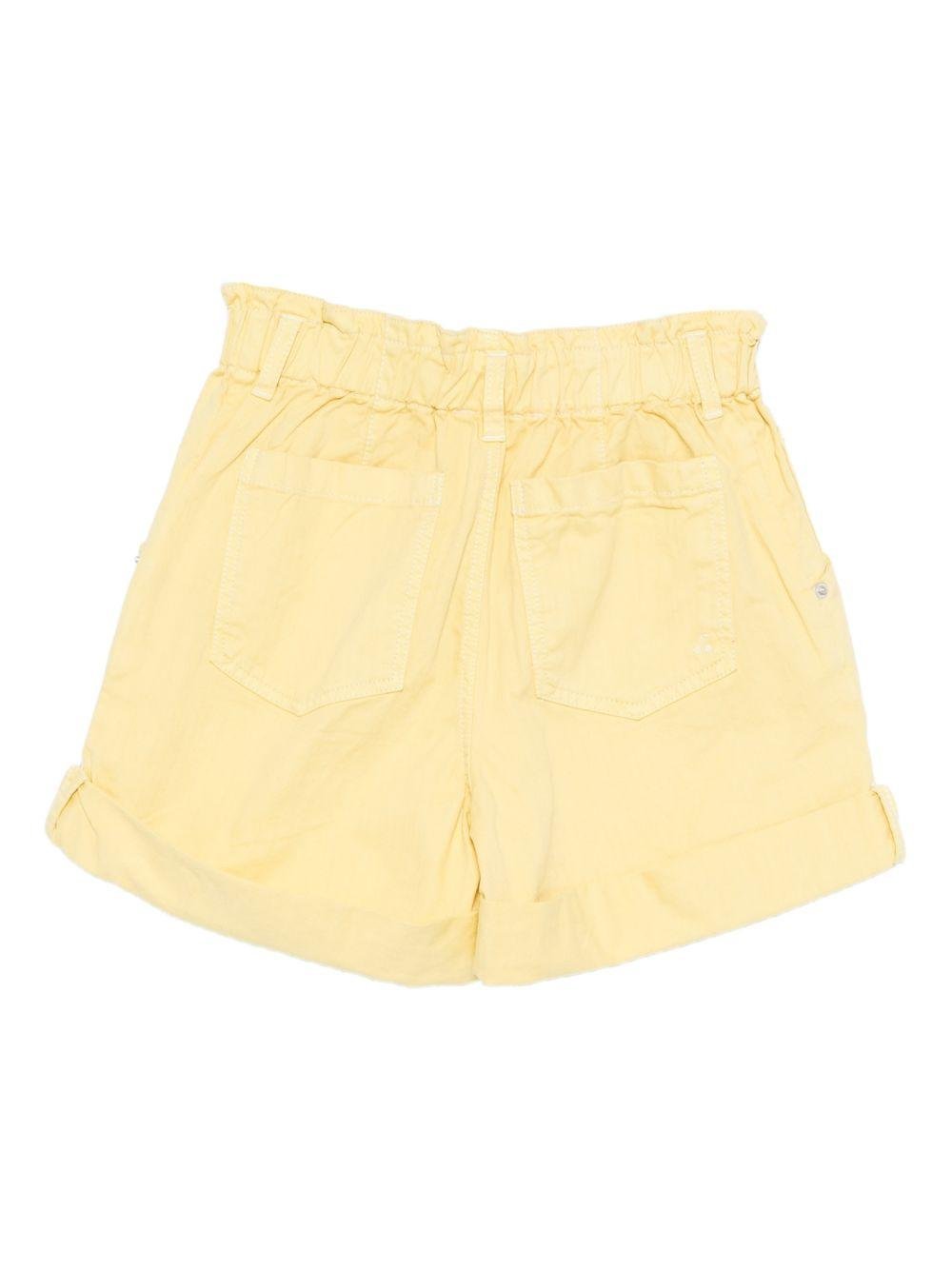Pantaloncino per bambina Bonpoint giallo con risvolto - Rubino Kids