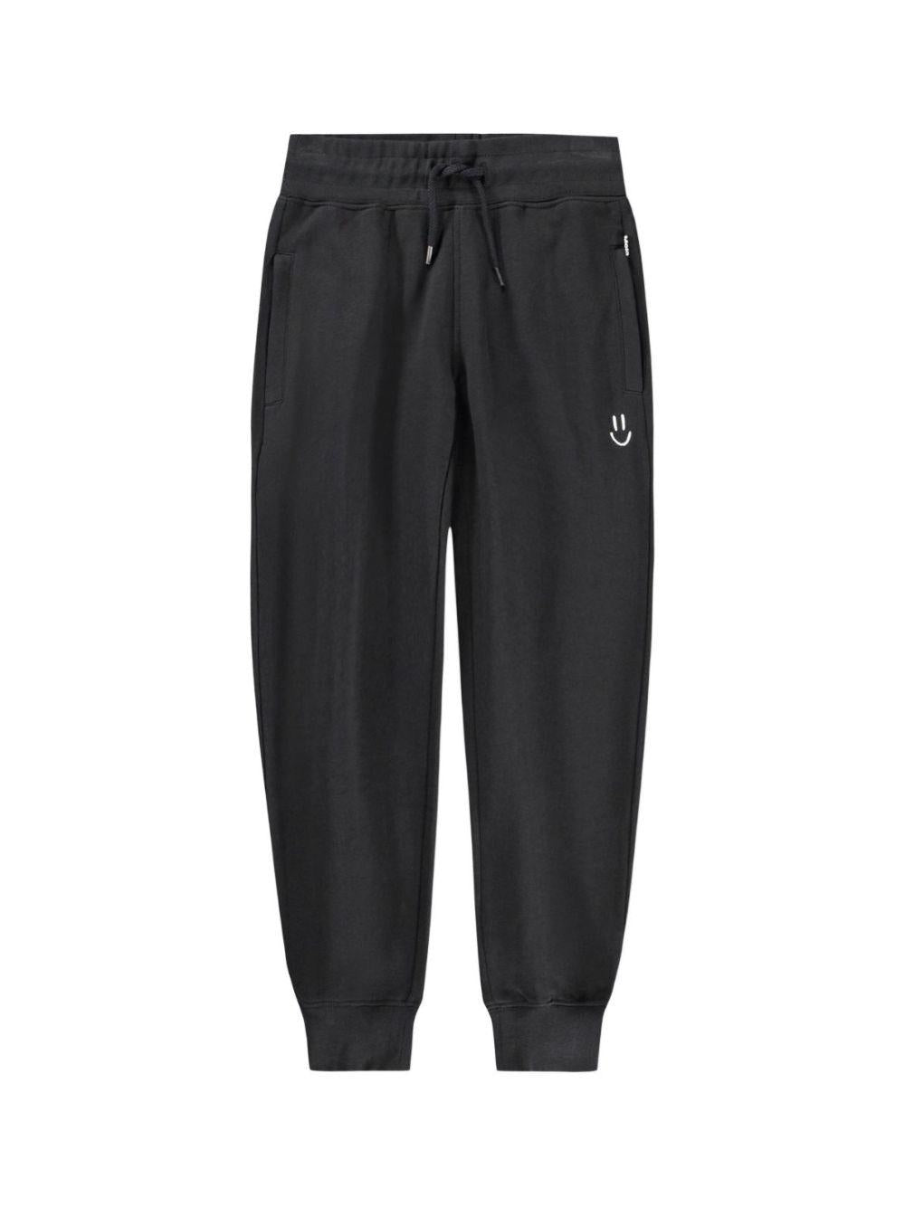 Pantaloni Alvar per bambino Molo neri con quadrante con smiley - Rubino Kids