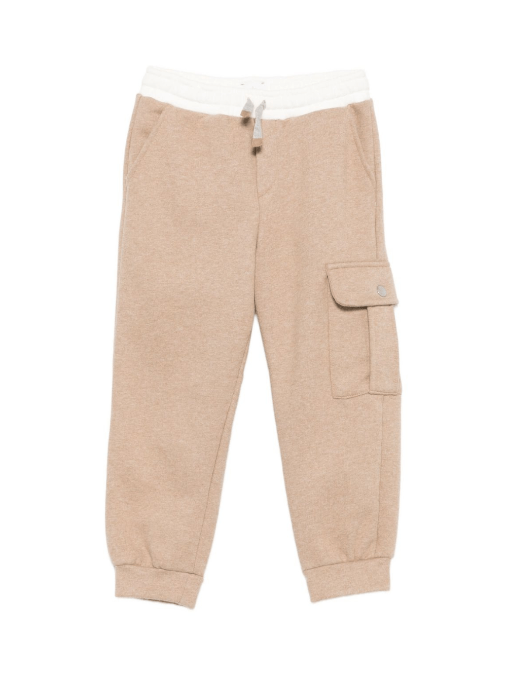 Pantaloni cargo per bambino Eleventy Kids beige con coulisse in vita - Rubino Kids