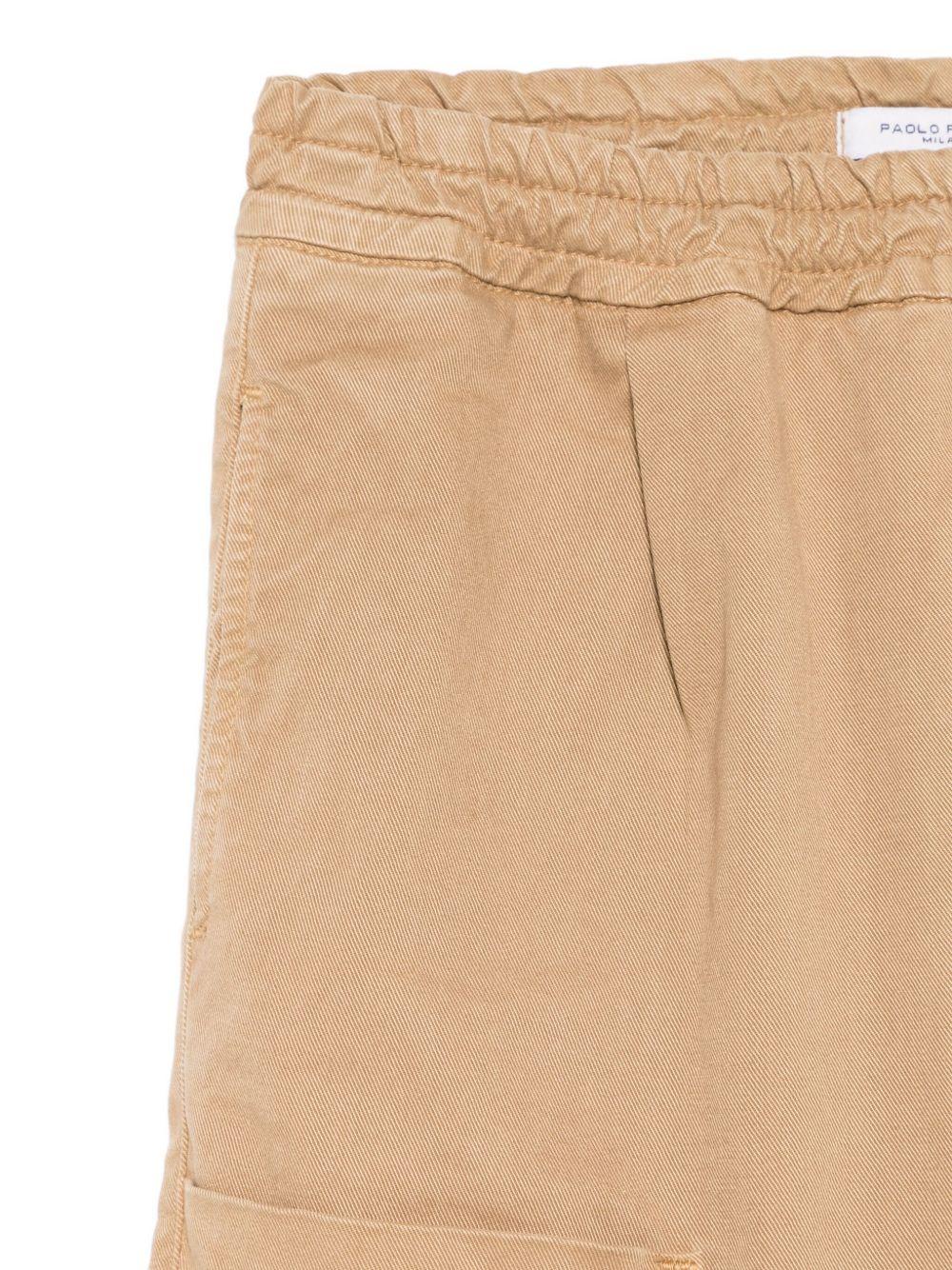 Pantaloni cargo per bambino Paolo Pecora Kids beige con elastico in vita - Rubino Kids