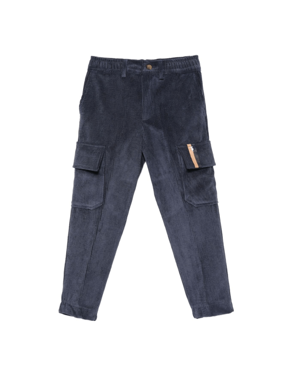 Pantaloni cargo per bambino Trussardi Junior blu in velluto a coste - Rubino Kids