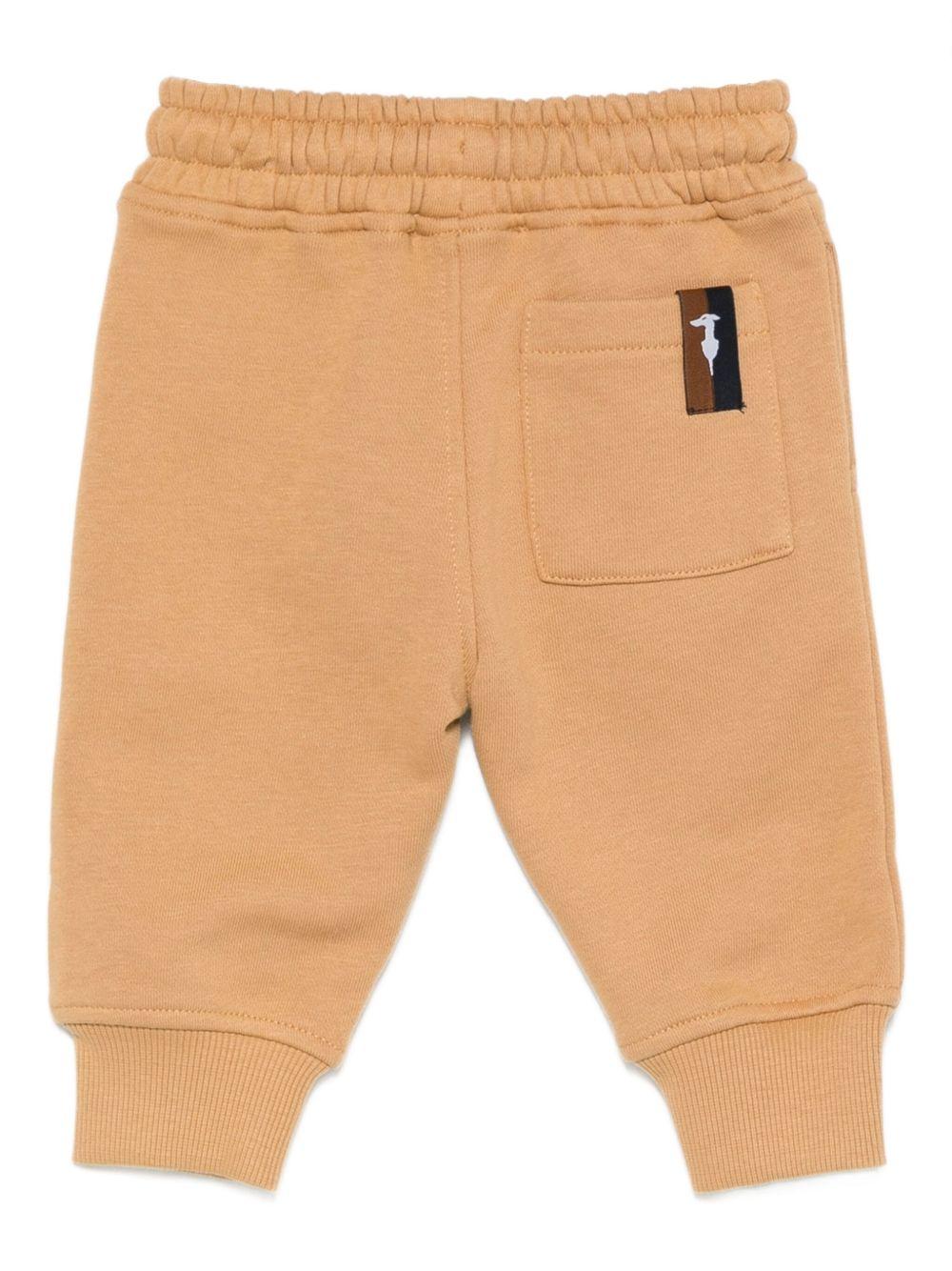 Pantaloni da tuta per neonato Trussardi Junior marroni con tasche applicate - Rubino Kids