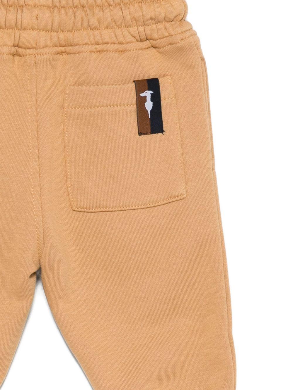 Pantaloni da tuta per neonato Trussardi Junior marroni con tasche applicate - Rubino Kids