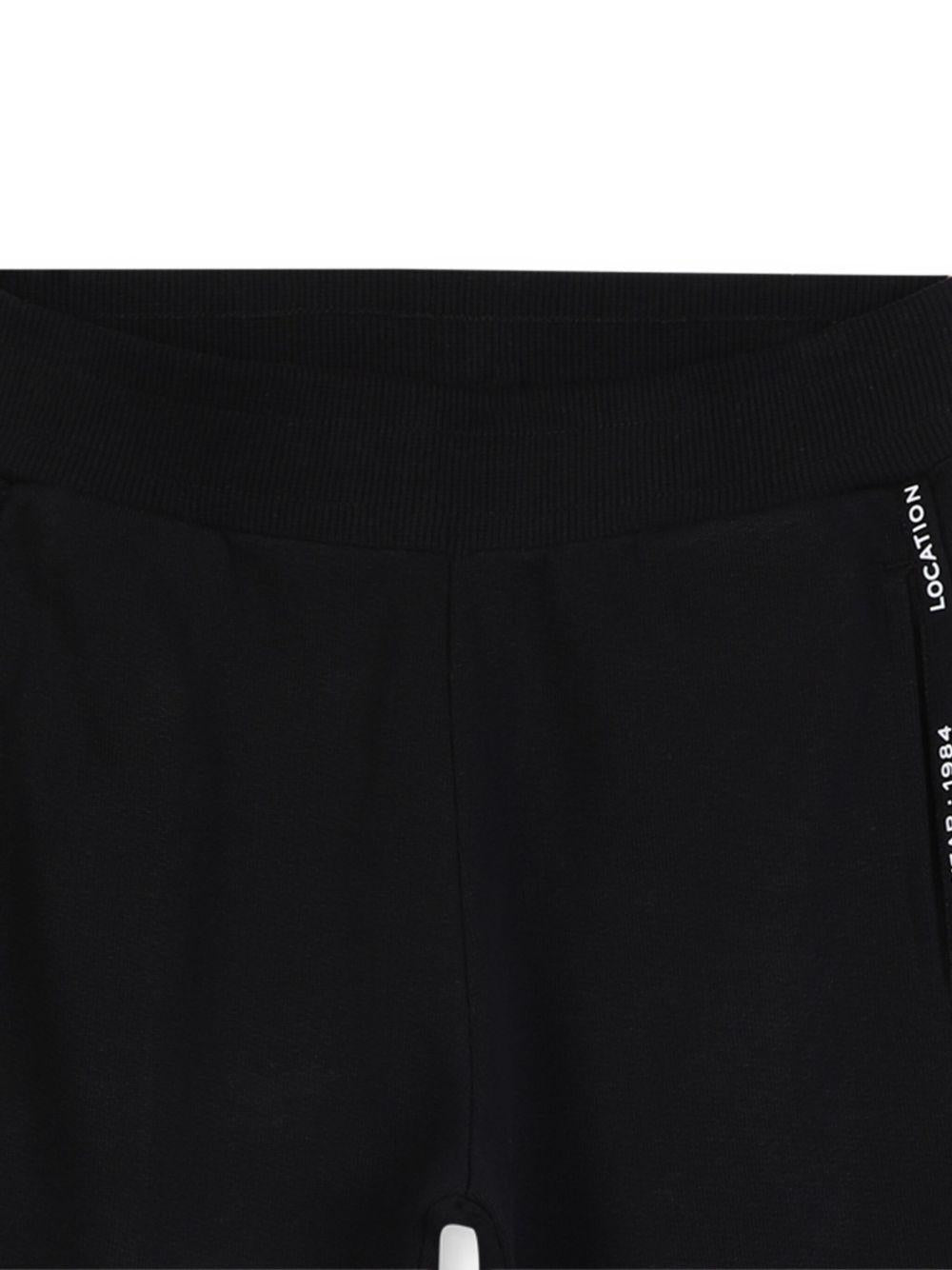 Pantaloni dritti per bambina The Marc Jacobs Kids nero in cotone biologico - Rubino Kids
