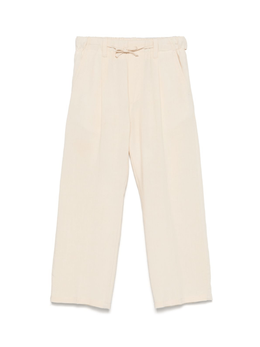 Pantaloni dritti per bambino Paolo Pecora Kids beige con coulisse - Rubino Kids