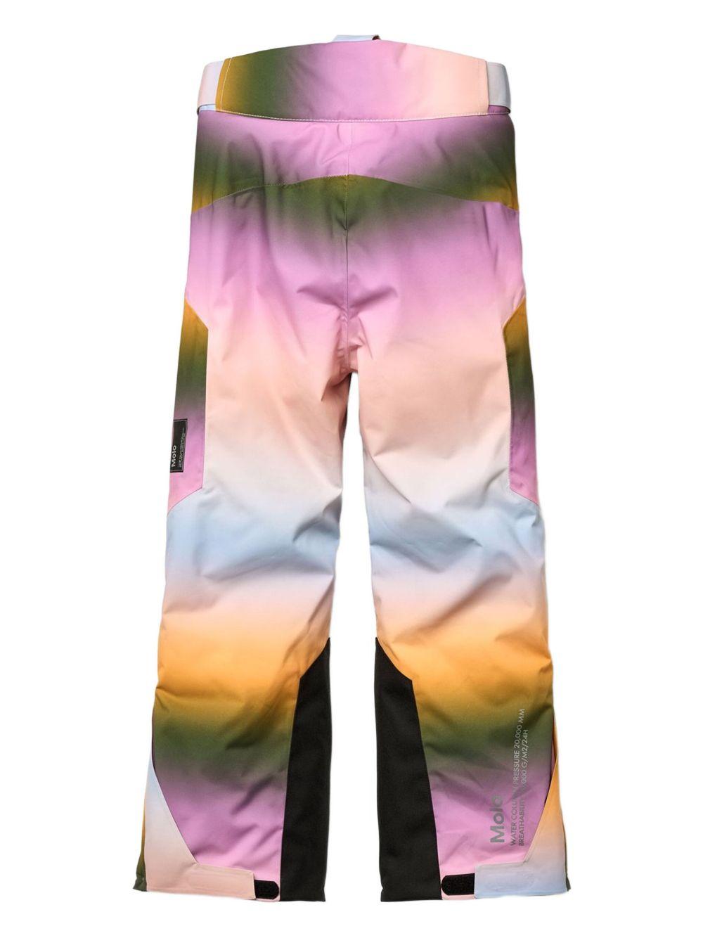 Pantaloni Jump Pro per bambina Molo multicolore con chiusura con zip nascosta e bottone - Rubino Kids