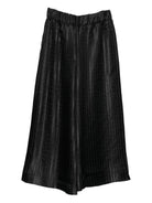 Pantaloni per bambina Balmain Kids neri con monogramma - Rubino Kids