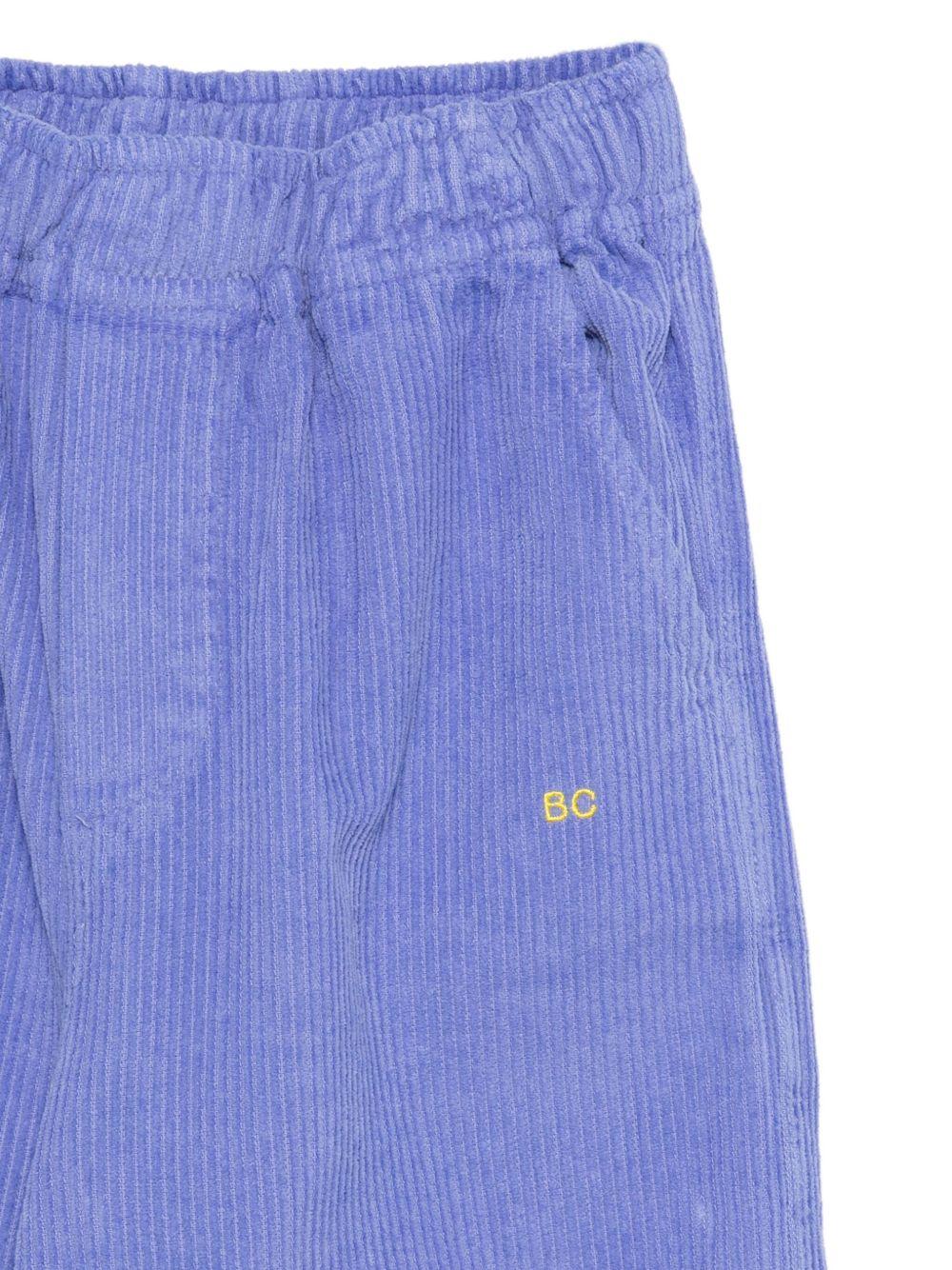Pantaloni per bambina Bobo Choses viola con logo ricamato - Rubino Kids