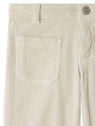 Pantaloni per bambina Bonpoint bianco in velluto a coste - Rubino Kids