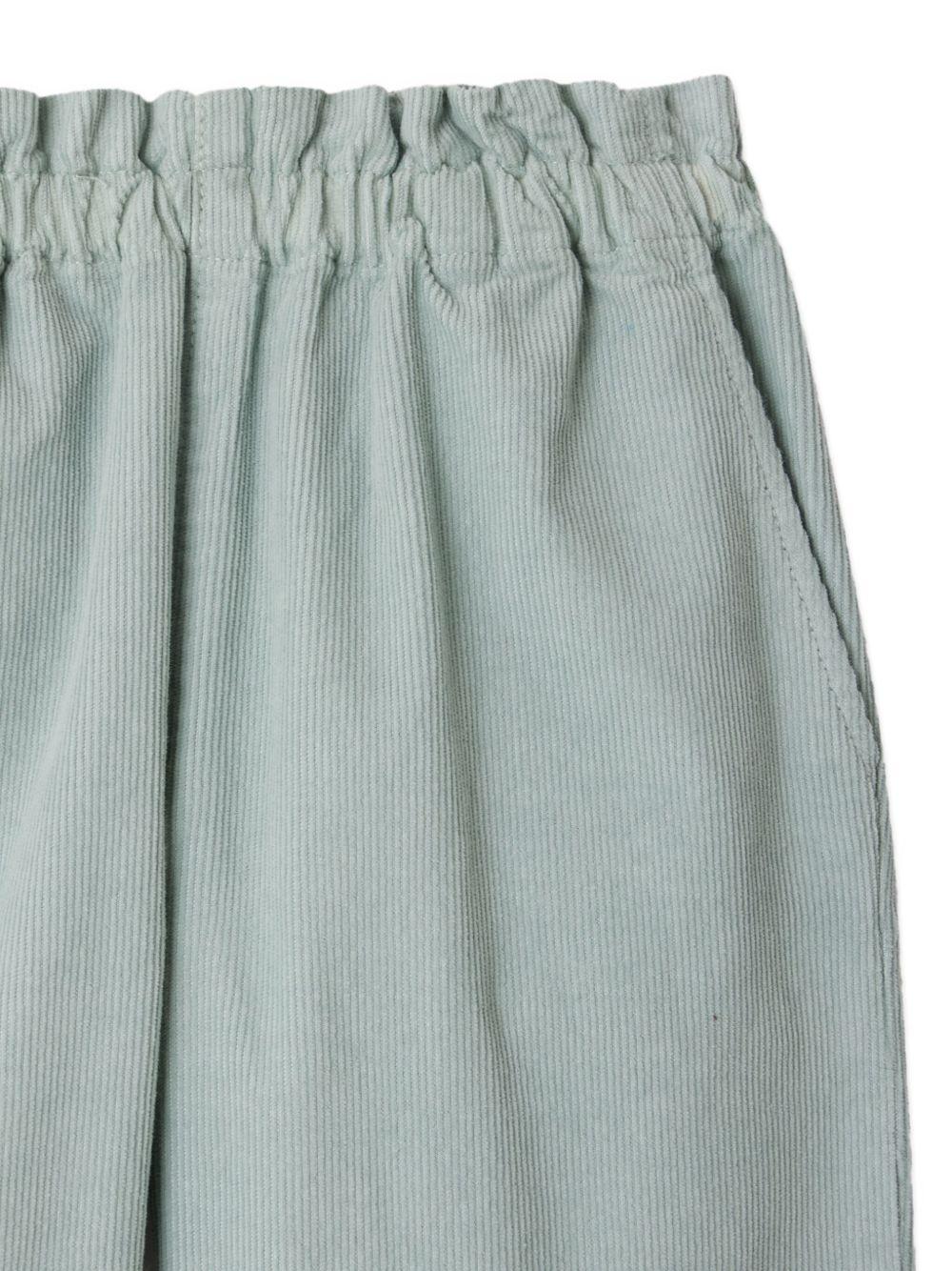 Pantaloni per bambina Bonpoint verde con vita elasticizzata - Rubino Kids