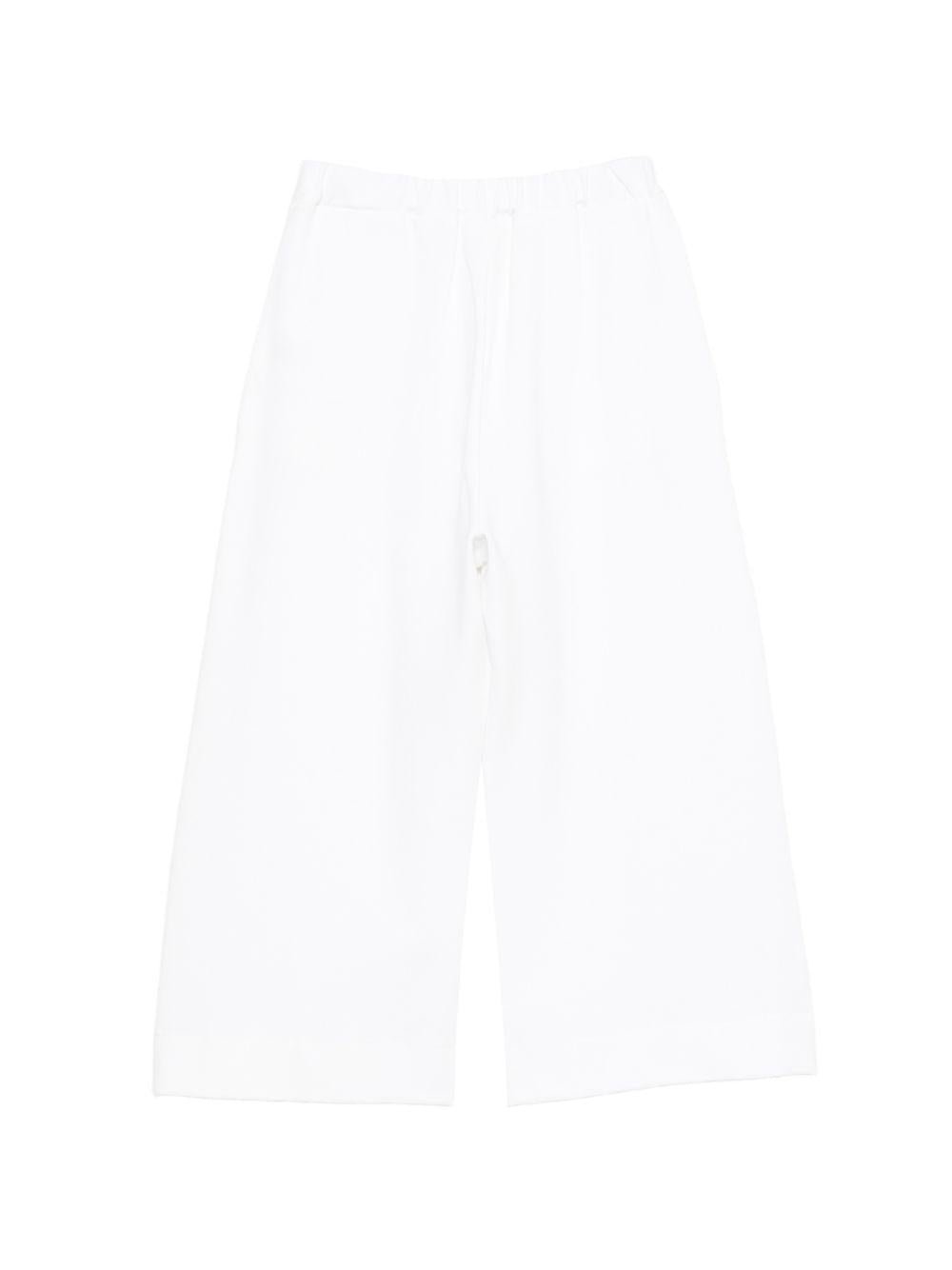 Pantaloni per bambina Douuod Kids bianchi con gamba larga - Rubino Kids