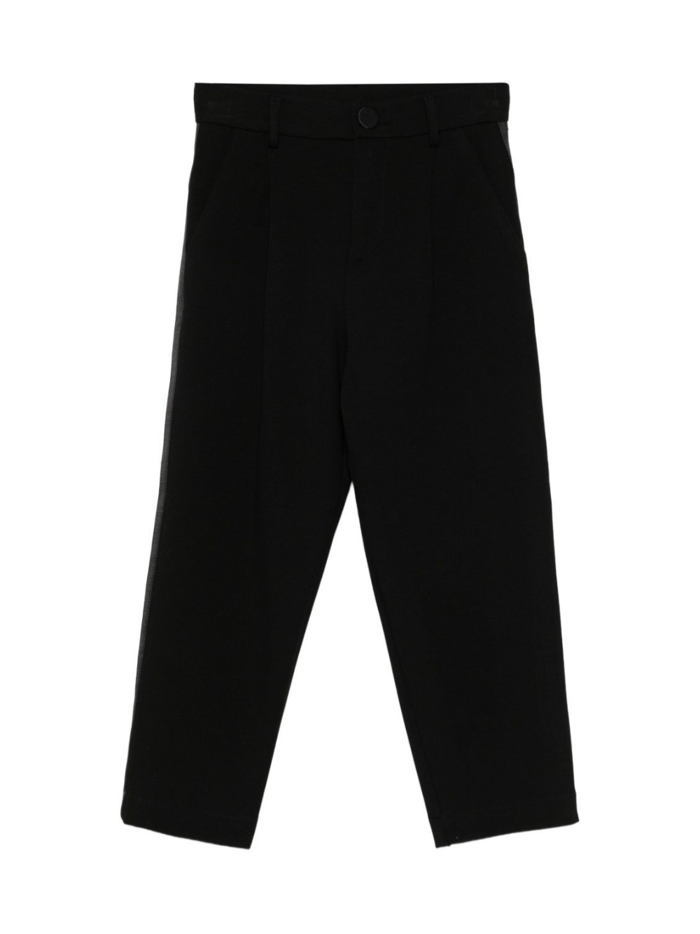 Pantaloni per bambina Douuod Kids nero con dettaglio a righe - Rubino Kids