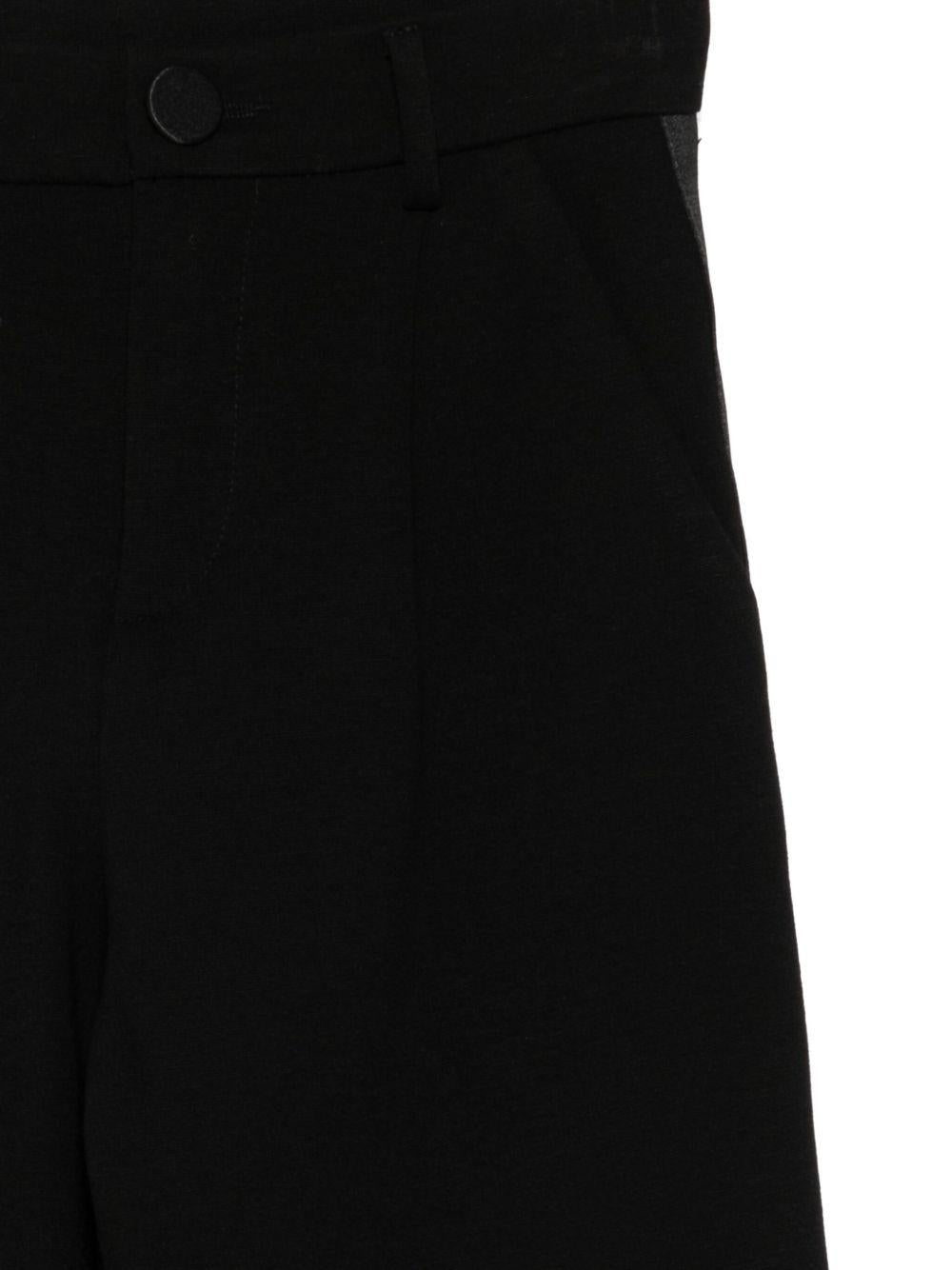 Pantaloni per bambina Douuod Kids nero con dettaglio a righe - Rubino Kids