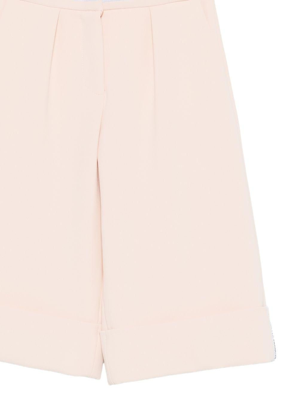 Pantaloni per bambina Elisabetta Franchi la Mia Bambina rosa chiaro con banda logo - Rubino Kids