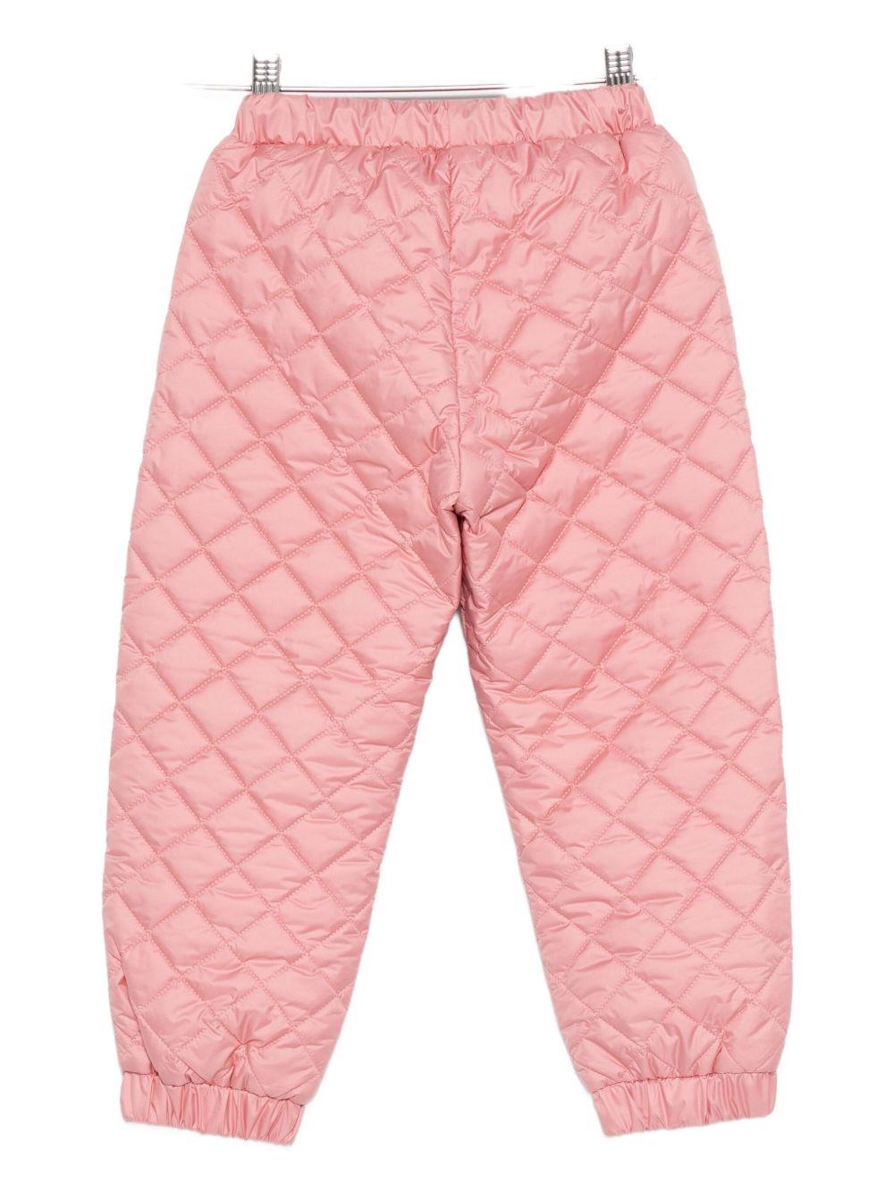 Pantaloni per bambina Il Gufo rosa con motivo trapuntato - Rubino Kids