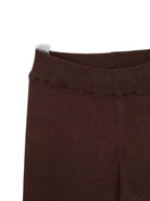 Pantaloni per bambina Laneus Kids marroni con logo ricamato sul davanti - Rubino Kids