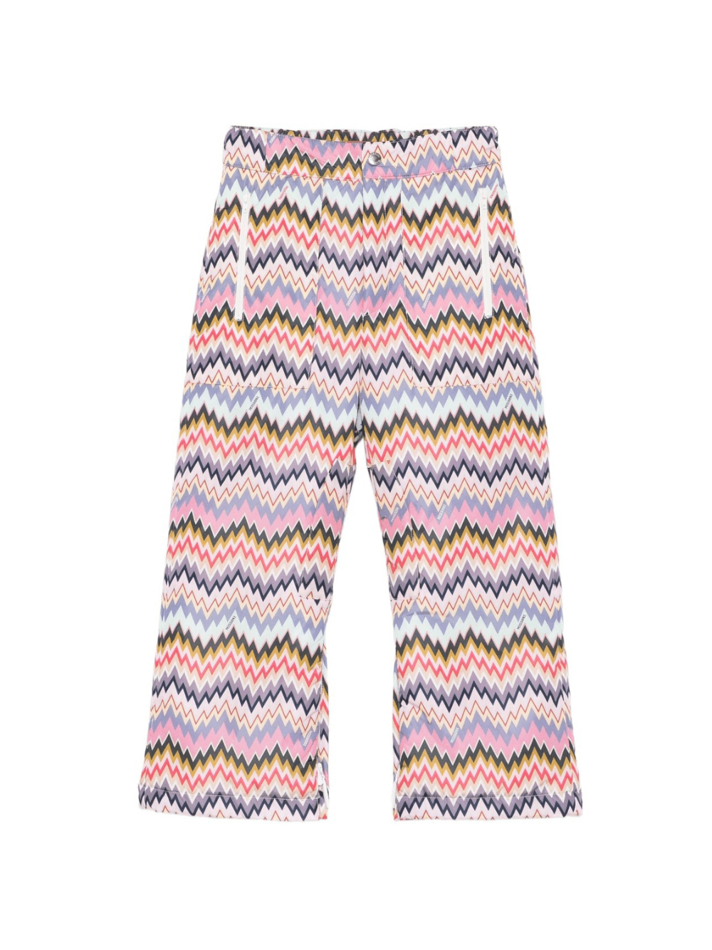 Pantaloni per bambina Missoni Kids multicolore con motivo a chevron - Rubino Kids