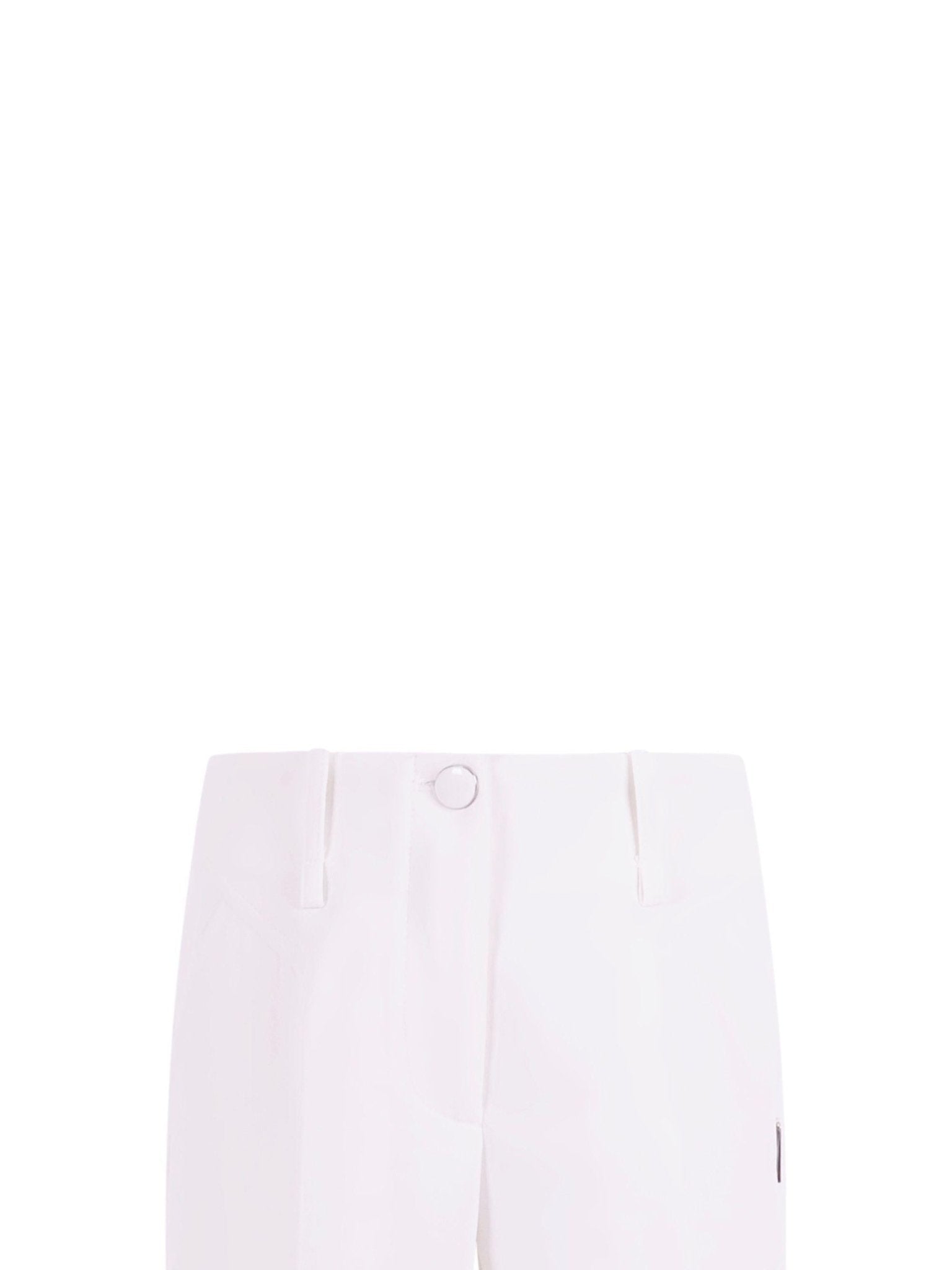 Pantaloni per bambina Monnalisa bianco con logo - Rubino Kids