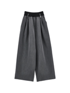 Pantaloni per bambina Monnalisa grigi con vita elasticizzata - Rubino Kids
