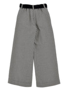 Pantaloni per bambina Monnalisa nero con motivo a quadri - Rubino Kids