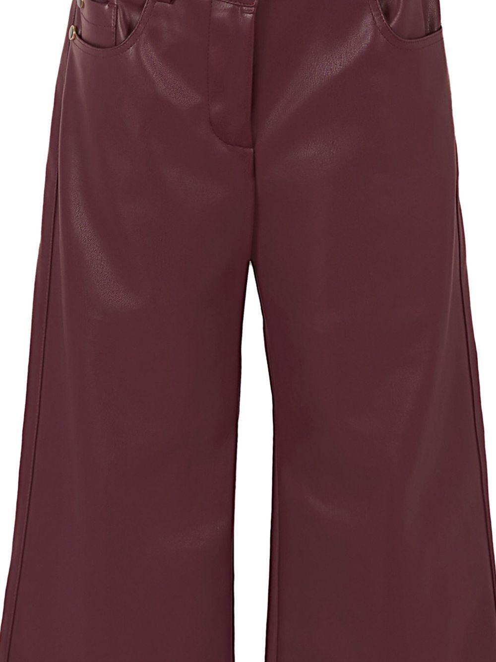 Pantaloni per bambina MSGM Kids rossi con gamba ampia - Rubino Kids