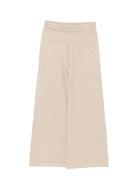 Pantaloni per bambina Philosophy Di Lorenzo Serafini Kids beige a gamba larga - Rubino Kids