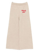 Pantaloni per bambina Philosophy Di Lorenzo Serafini Kids beige a gamba larga - Rubino Kids