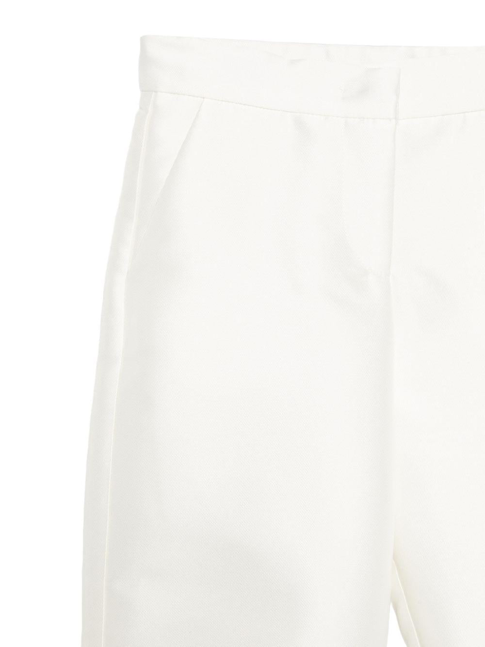 Pantaloni per bambina Simonetta bianco con tasche laterali - Rubino Kids