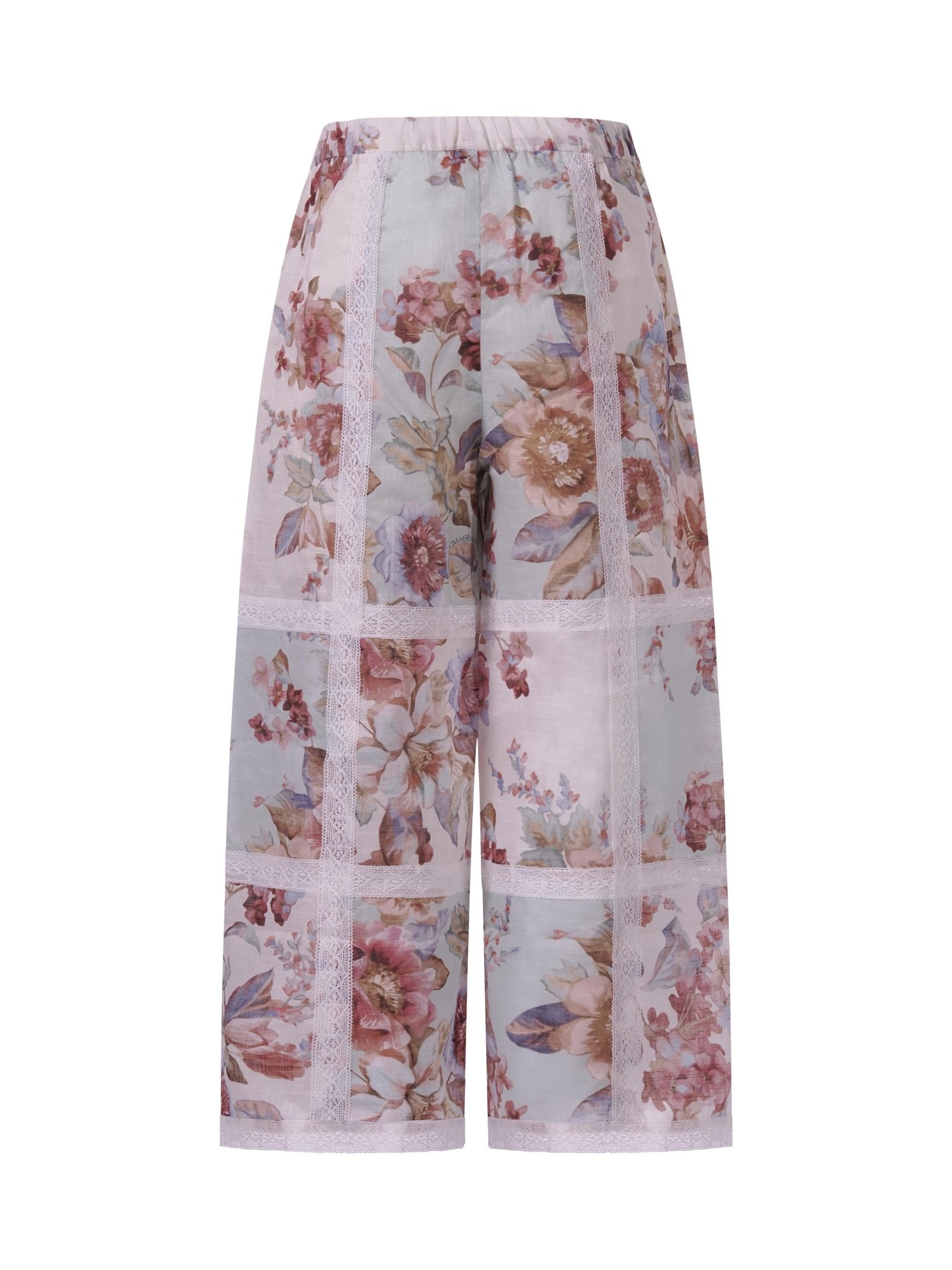 Pantaloni per bambina Zimmermann Kids multicolore con design patchwork - Rubino Kids
