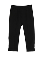 Pantaloni per bambini MSGM Kids neri con elastico in vita e orli svasati - Rubino Kids