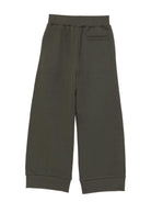 Pantaloni per bambino Balmain Kids verdi con logo - Rubino Kids