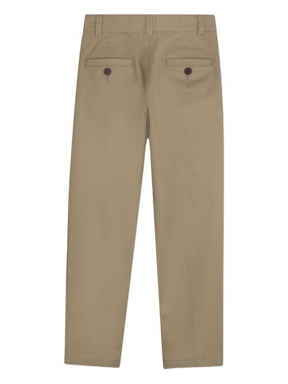 Pantaloni per bambino Boss Kids beige con plissé - Rubino Kids