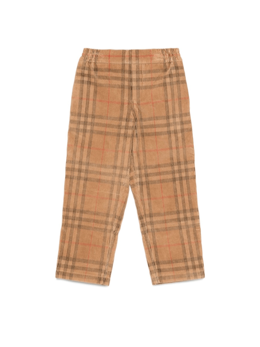 Pantaloni per bambino Burberry Kids beige con stampa Burberry Check - Rubino Kids