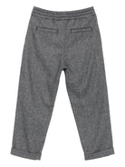 Pantaloni per bambino Dolce & Gabbana Kids grigi con scollo con cappuccio - Rubino Kids