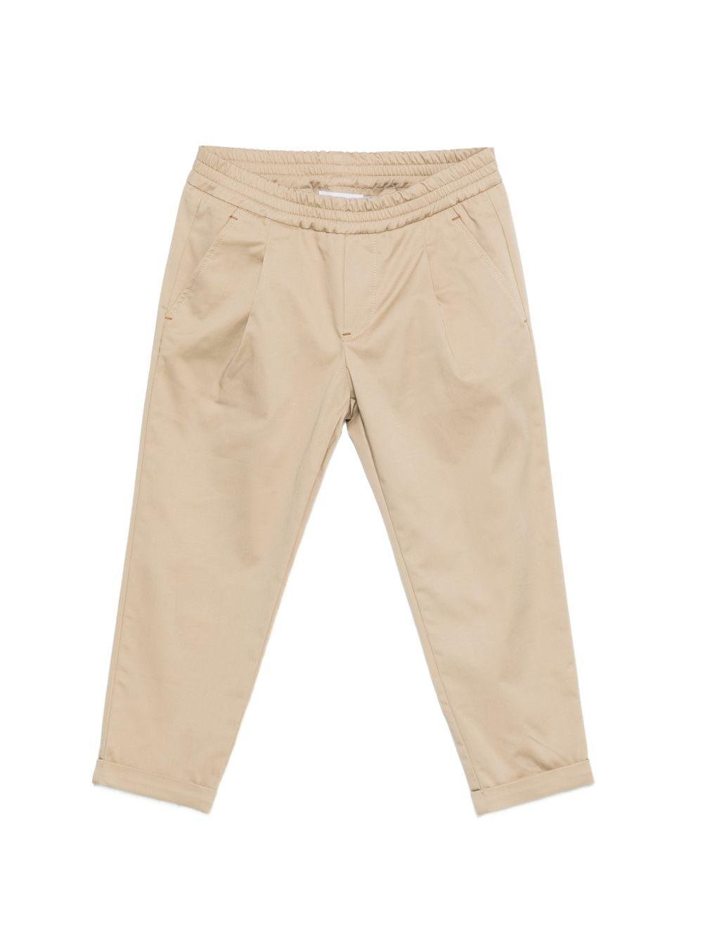 Pantaloni per bambino DONDUP Kids beige con vita elasticizzata - Rubino Kids