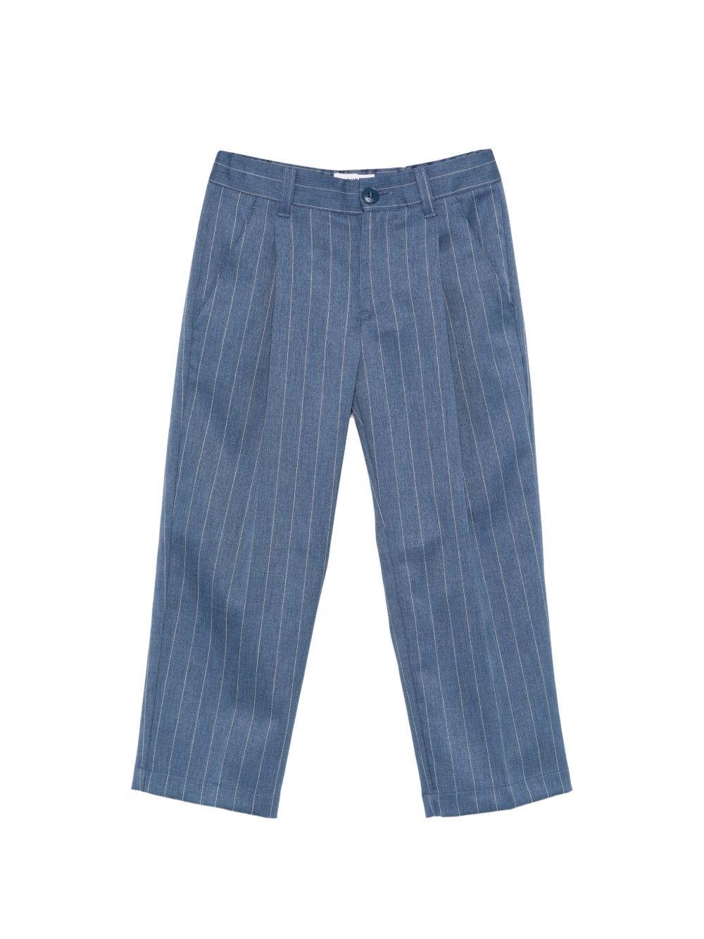 Pantaloni per bambino DONDUP Kids blu con motivo gessato - Rubino Kids