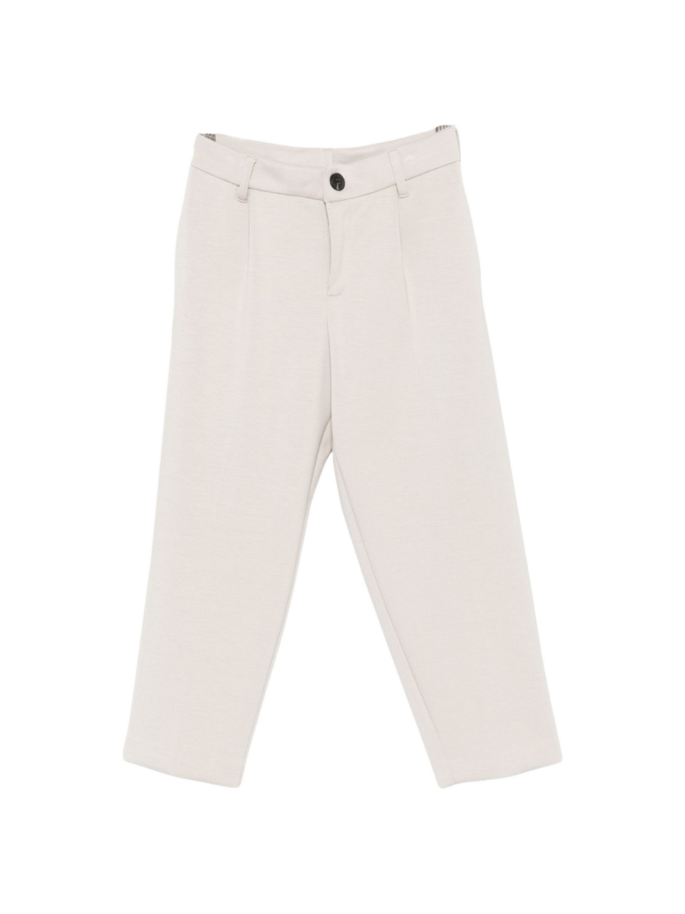 Pantaloni per bambino Emporio Armani Kids beige con dettaglio logo - Rubino Kids