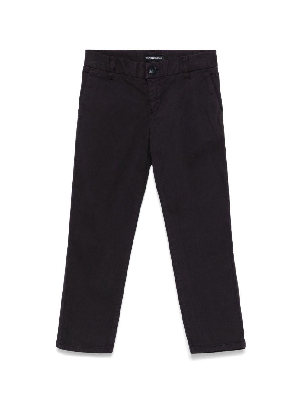 Pantaloni per bambino Emporio Armani Kids blu con taglio dritto - Rubino Kids