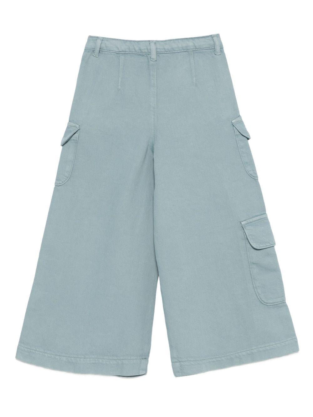 Pantaloni per bambino Emporio Armani Kids grigi con tasche cargo - Rubino Kids