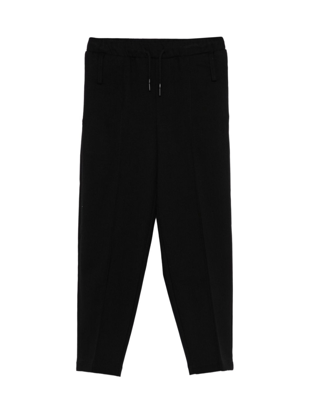 Pantaloni per bambino John Richmond Junior nero con coulisse e ricamo logo - Rubino Kids