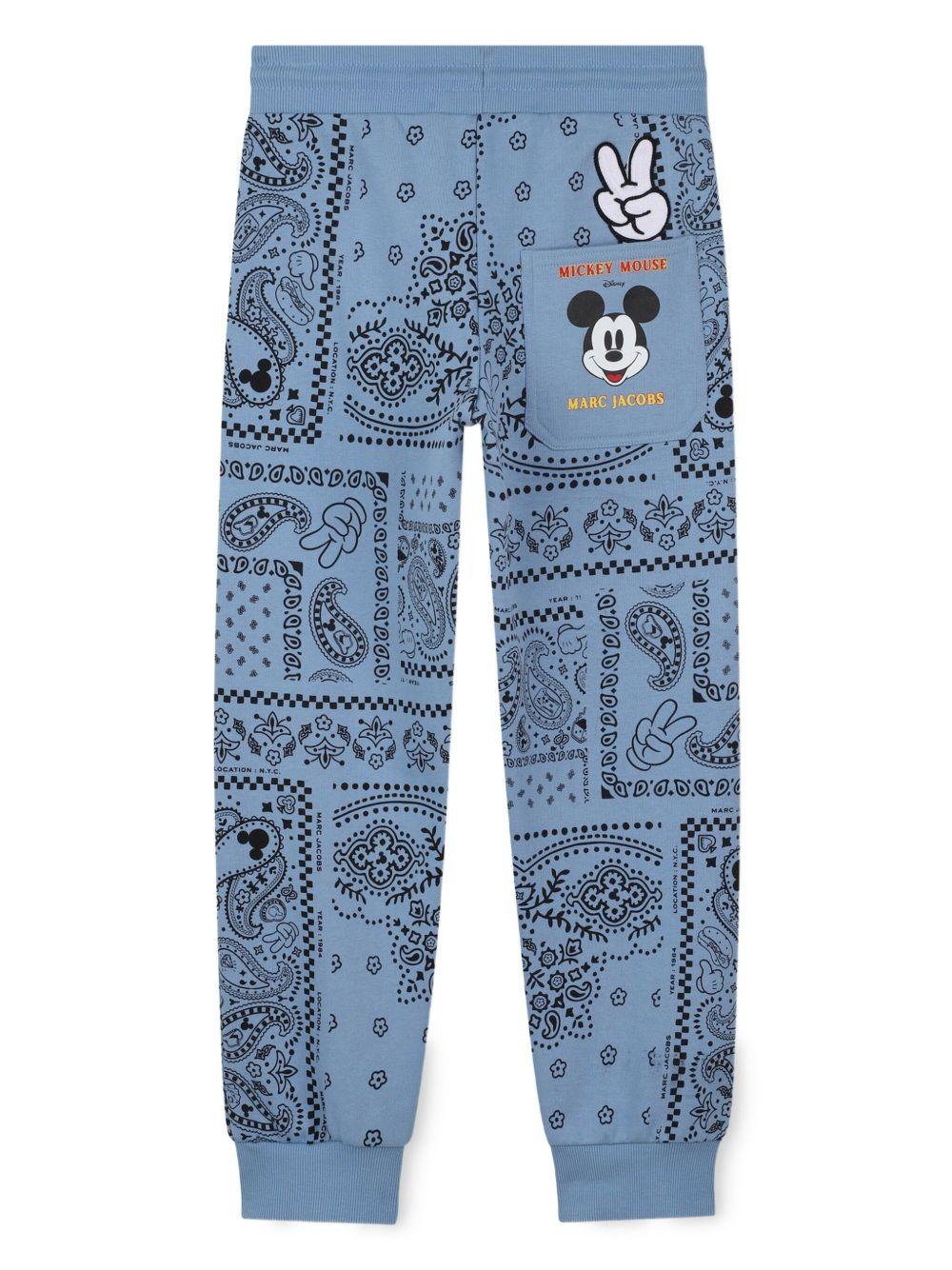 Pantaloni per bambino Marc Jacobs Kids x Disney Mickey Mouse blu con stampa paisley - Rubino Kids